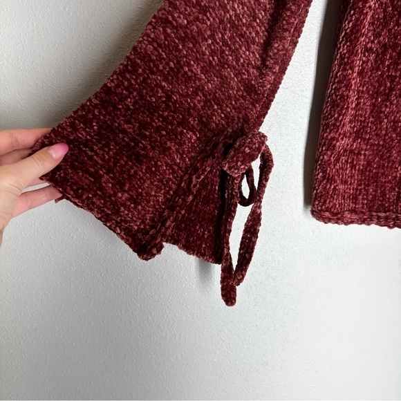 Sundance Heather Samantha Chenille Sweater Red Size Small Women’s Flare Sleeves - Picture 7 of 11